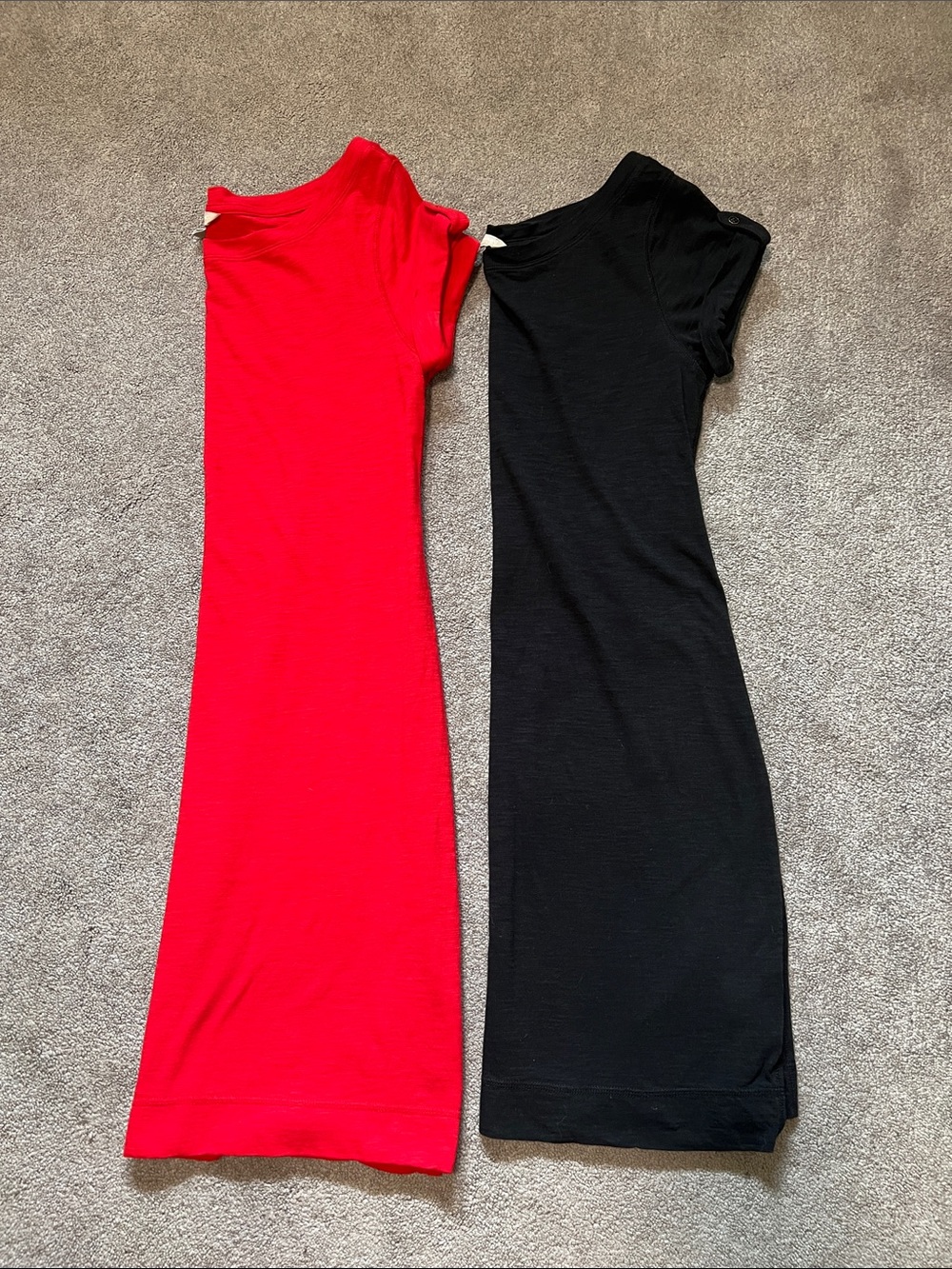 2 Banana Republic Cotton T-shirt Dresses Black Red size small